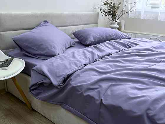 Ecotton Комплект постільної білизни Ecotton Євро 210х220 см однотонний фіолетовий Nid Purple Коломия