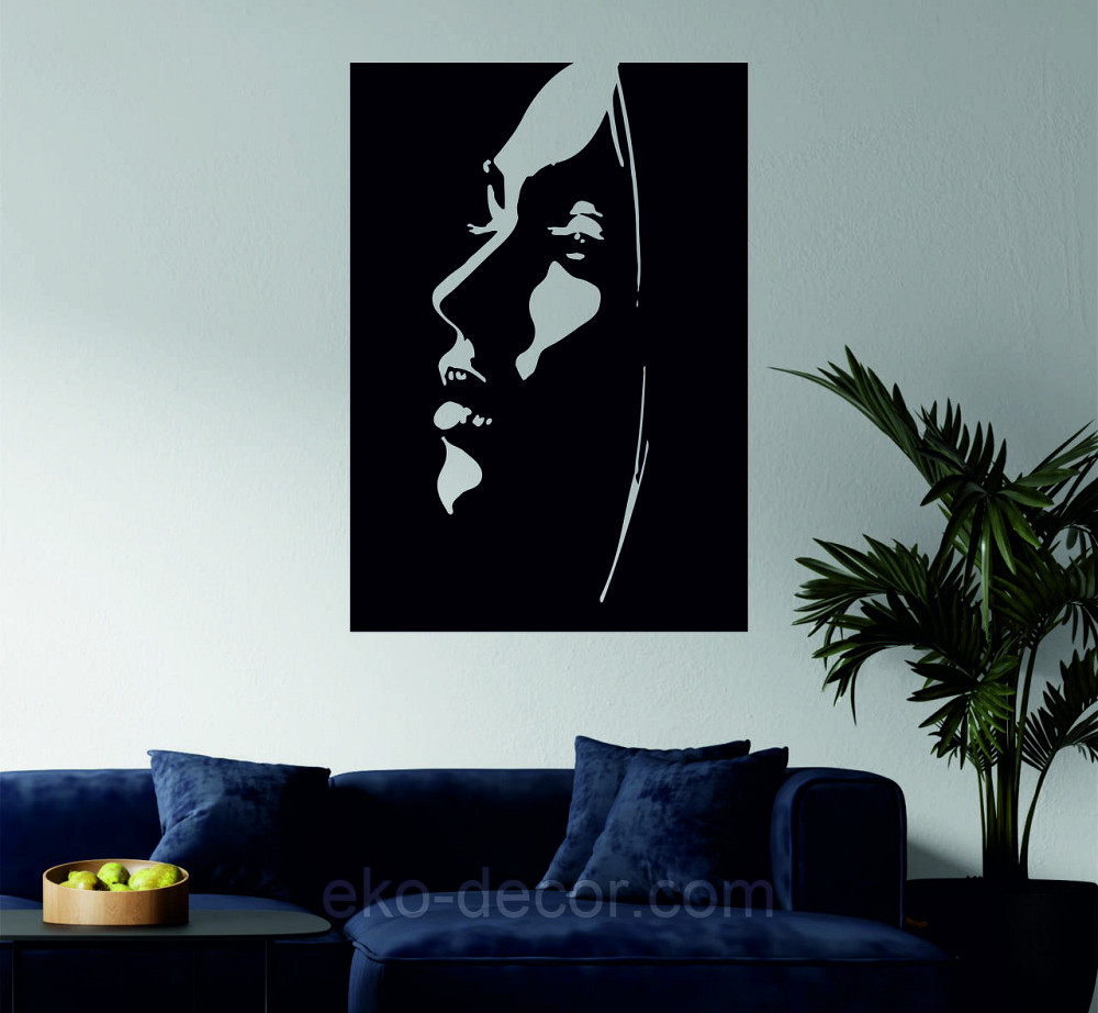 Декоративне настінне Панно «Женський образ», Декор на стіну 90*62 см Київ - фото 1