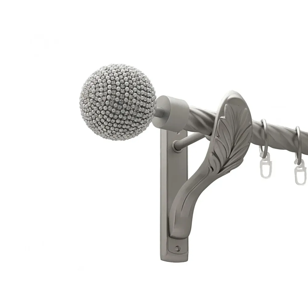 Карниз Orvit Карера металевий однорядний ретро скручена труба кільце металеве Сатин 25 мм 240 см (00-00021873) Львов - изображение 1