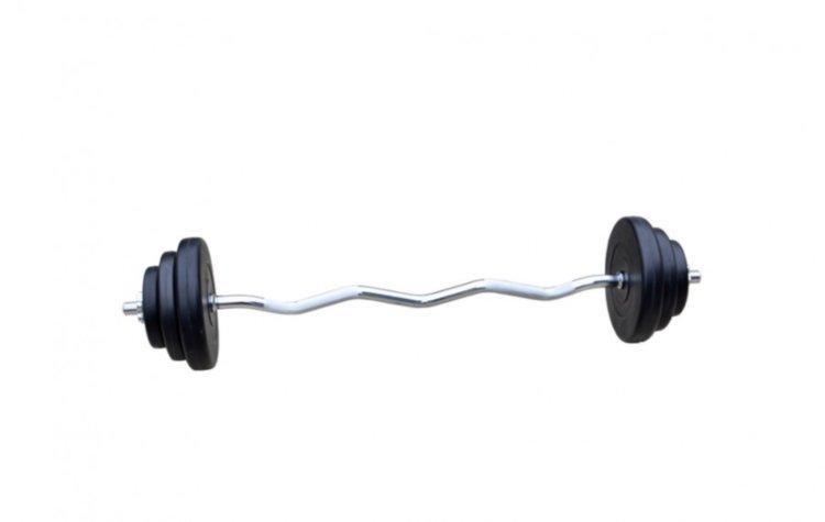 Штанга наборная  + W-образный гриф с гантелями на 120 кг Гантели, гири, штанги и диски ударостойкий пластик Киев - изображение 4