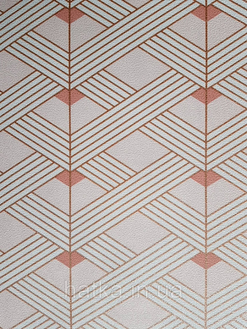 Шпалери вінілові Lutece Melody 51197203 геометрія смуги фігури рожеві білі золотисті Київ - фото 1