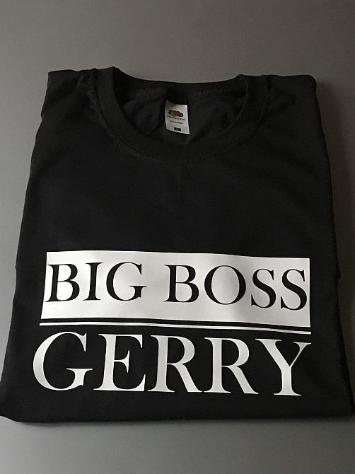 Женская\Мужская футболка с надписью  BIG BOSS (ИМ`Я) Черновцы - изображение 5