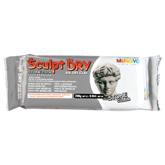 Маса для моделювання, сіра, самозастигаюча, 250 г., ''Sculpt Dry'', MUNGYO Київ
