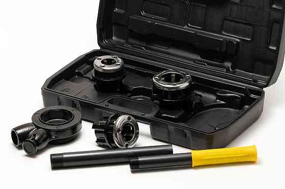 MASTERTOOL Клуп трубний для нарізання різьби MASTERTOOL BSPT ½"/¾"/1" набір 3 шт 14-1402 Коломия