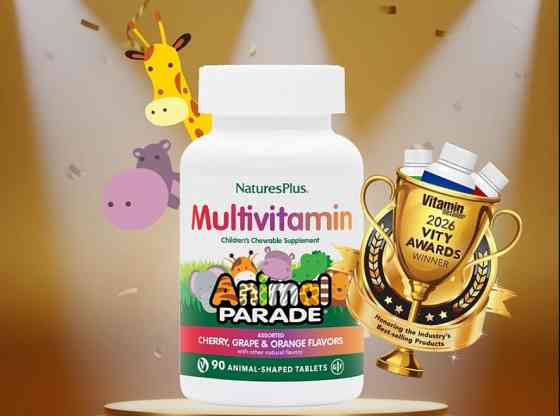 Вітаміни для дітей Natures Plus, Animal Parade Multivitamin, 90 табл Вишня, виноград, апельсин Київ