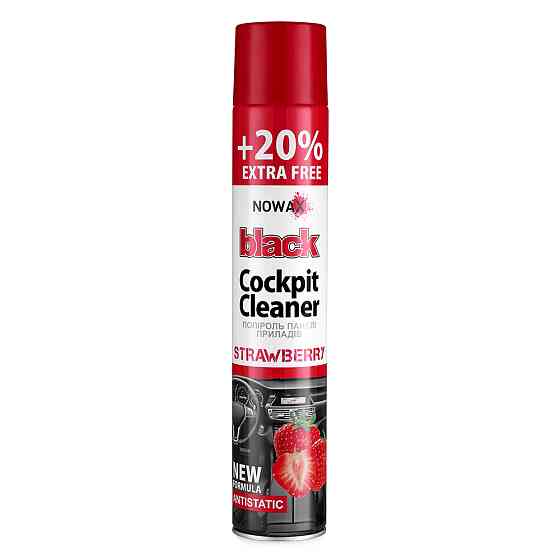 Поліроль для панелі приладів Nowax Cockpit Cleaner Spray Полуниця, 750мл Львів