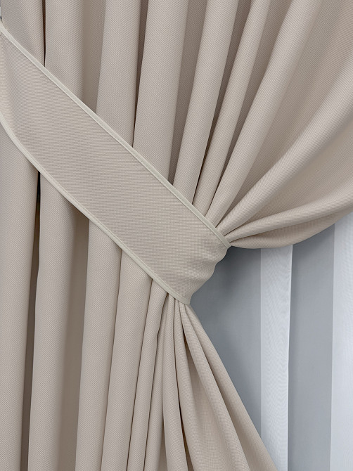 Комплект готовых штор VR-Textil Рогожка TERRA LUXE № 2067ш Таш 150х270 см 2 шт (33-1293) Киев - изображение 5