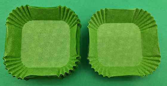 Тартолетка для кексів"Квадратна зелена"(58,5*58,5*21,5) (100шт)/К-58,5/ (1 уп.) Харків