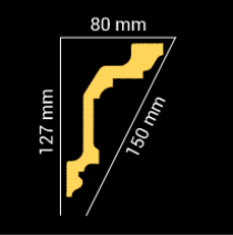 Потолочный плинтус 2м   GP-68   127х80mm для натяжных потолков Днепр
