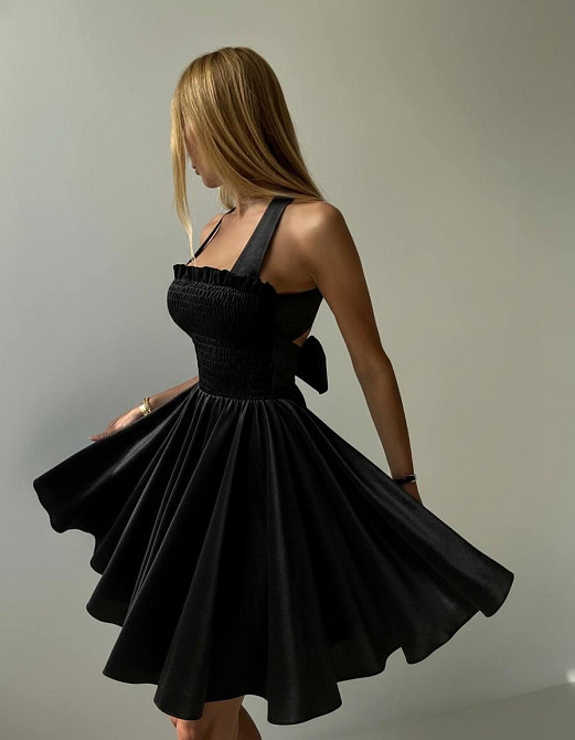 Женское элегантное праздничное бархатное платье Черный, 46/48 Одесса - изображение 6