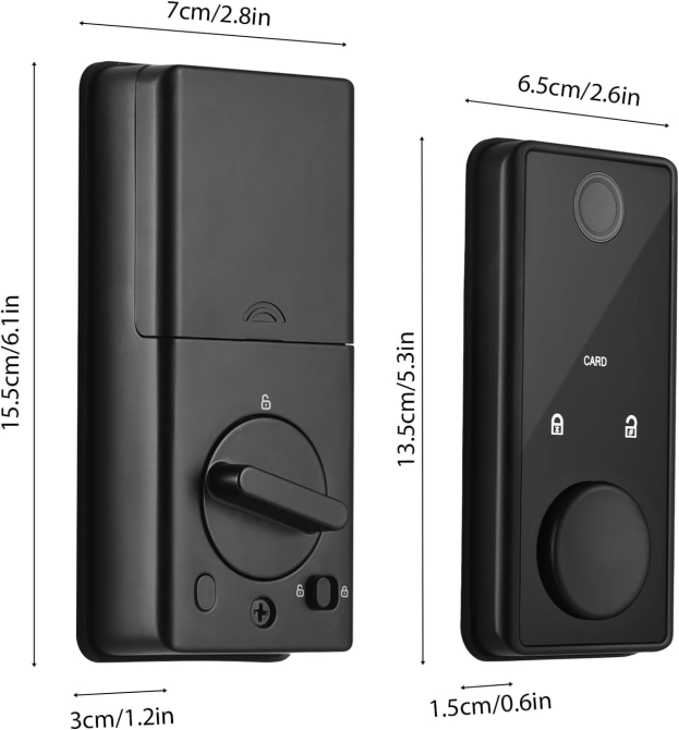 Біометричний розумний замок Splency: відбиток пальця, App, WiFi, код, RFID. Чорний, для дому та офісу Київ - фото 9
