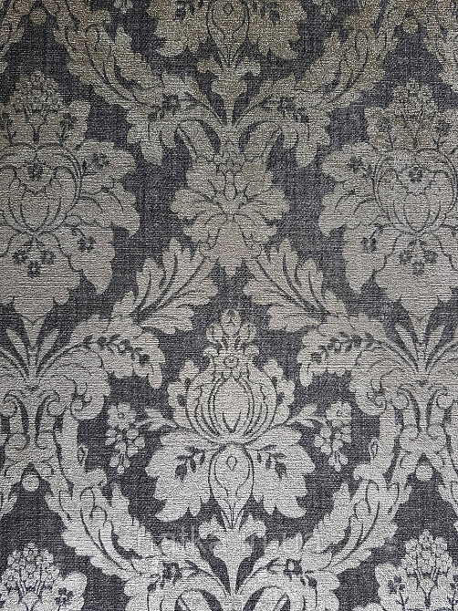 Шовілові на фрізеліні AS creation Perfect 1.06Х10 класика вензель дамаск золотом на чорному Київ - фото 1