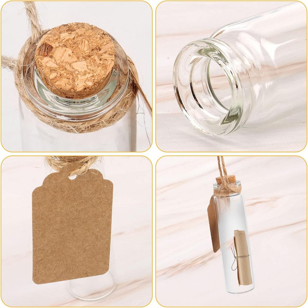 Стеклянные пробирки MXTIMWAN PLP40 прозрачные 40 шт 20 мл с пробками набор для декора Киев - изображение 5