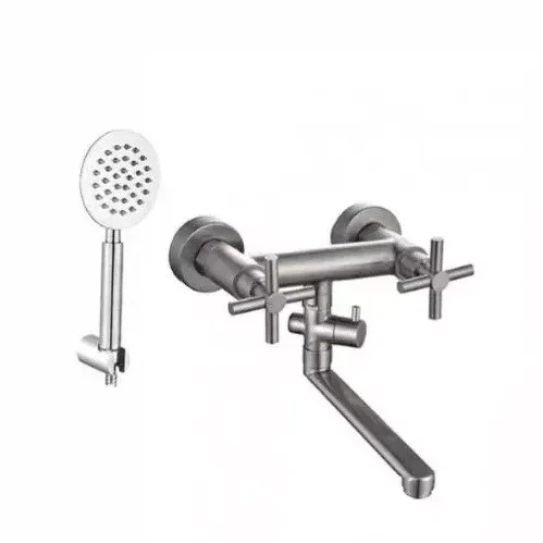 Змішувач для ванни з душовим гарнітуром WEZER VAL6-10 сатин Київ
