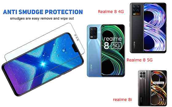 Защитное стекло NeoGlass для Realme 8 4G, Realme 8 5G, realme 8i – ультрапрозрачное и устойчивое Киев