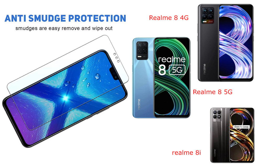 Защитное стекло NeoGlass для Realme 8 4G, Realme 8 5G, realme 8i – ультрапрозрачное и устойчивое Киев - изображение 3