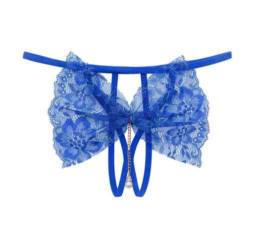 Эротические трусики с доступом и бантом женские универсальный синий Киев