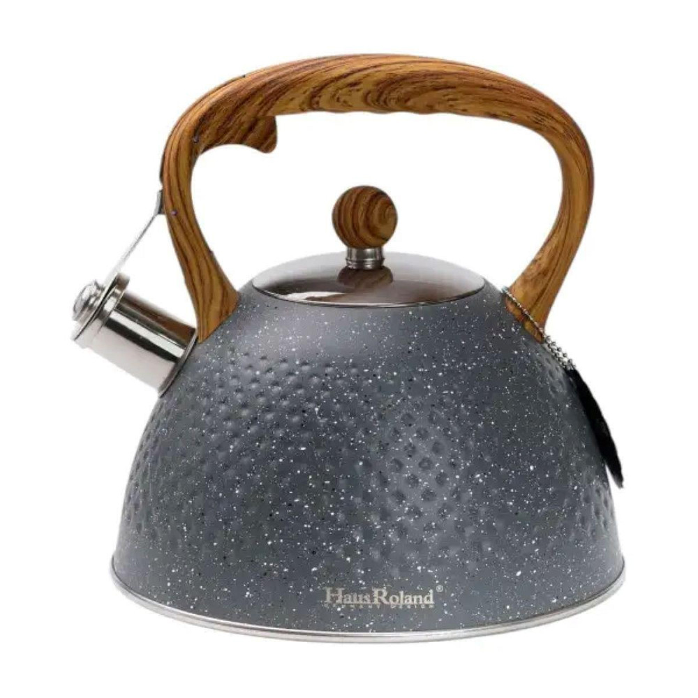 Чайник на 3 літри зі свистком сірий потрійне дно HP33535G Київ - фото 1