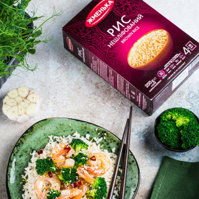 Крупа Жменька Рис нешліфований в пакетиках для варки 4х50 г (4820152182111) Вінниця - фото 2