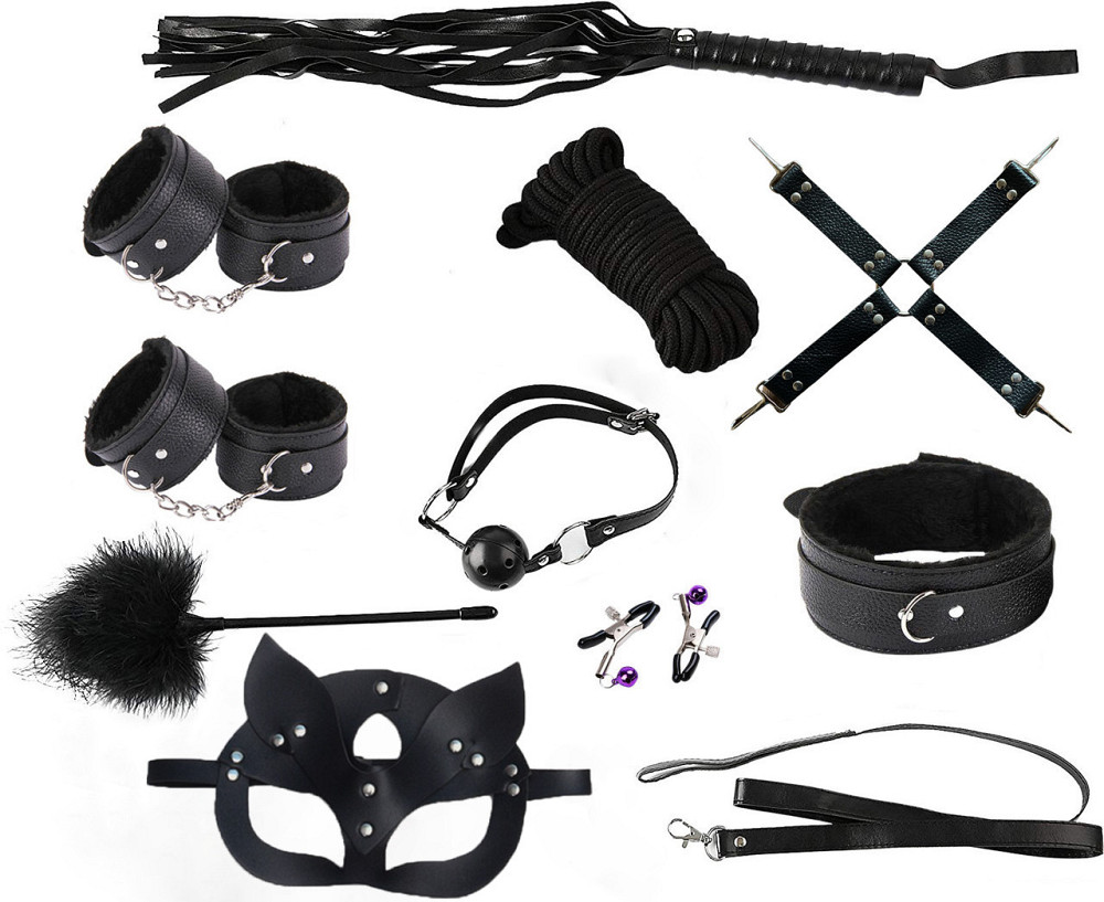 БДСМ набор (Бандажный набор) из 10 предметов - Черный – Садо-мазо Винница - изображение 4