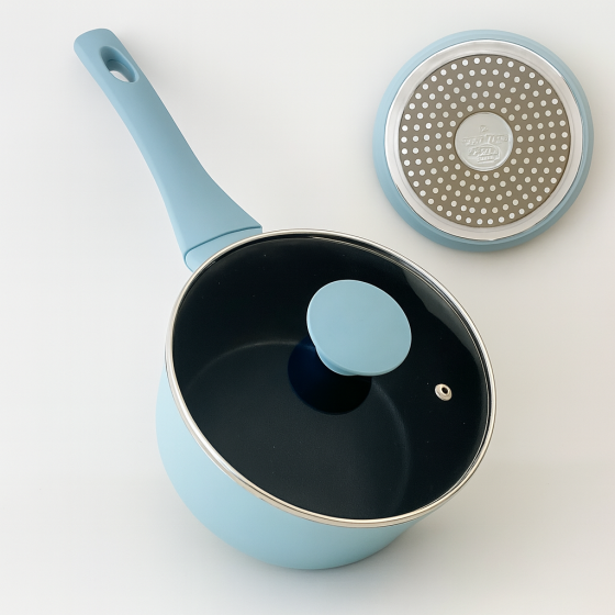 Сотейник с кришкою литой мрамор 