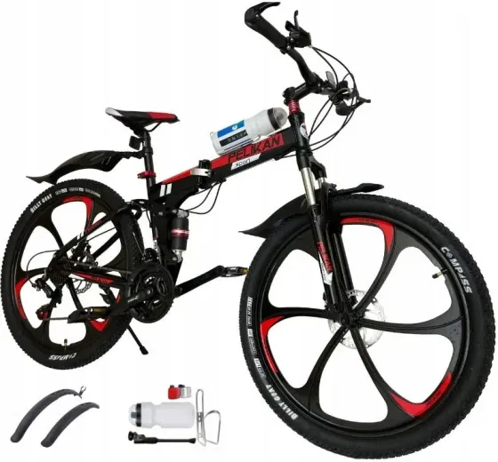 Велосипед Pelikan Składak Shimano Podwójna Amortyzacja Czarny 26 2025 Киев