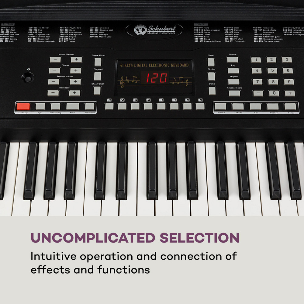 Etude 61 MK II Клавіатура 61 клавіша по 300 тембрів/ритмів чорний Чорний (Німеччина, читати опис) Рівне - фото 3
