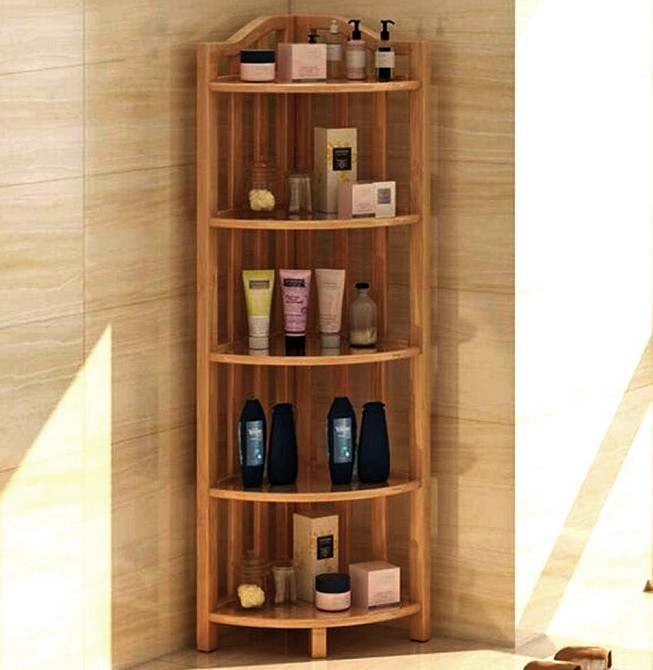 Стеллаж угловой для ванной 