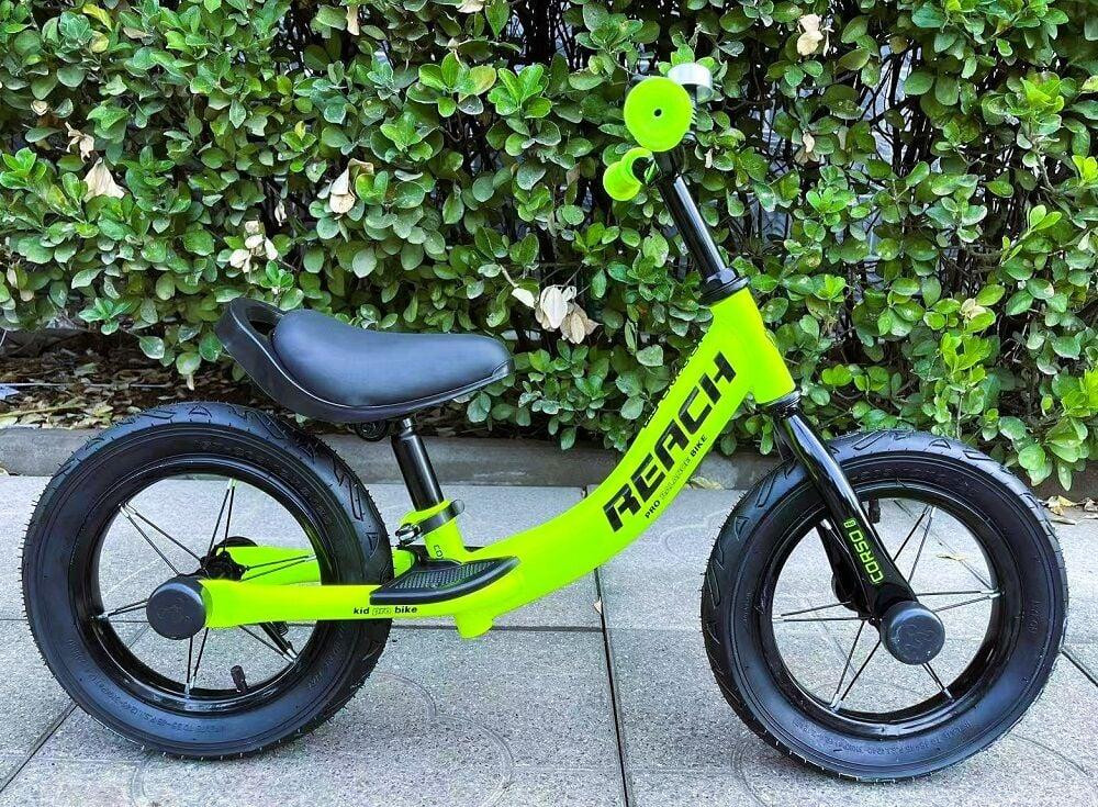 Велобіг CORSO Reach сталева рама колесо 12 надувні колеса підніжка підставка для ніг дзвіночок Салатовий (RC-6047-43) Чернигов - изображение 1