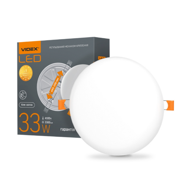 LED Світильник безрамковий круглий 33W 4100К 220V VL-DLFR-334 Videx Житомир - фото 2