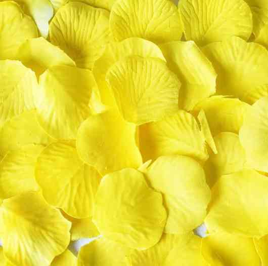 Пелюстки троянд із тканини 200 штук 45 на 40 мм жовтий Київ