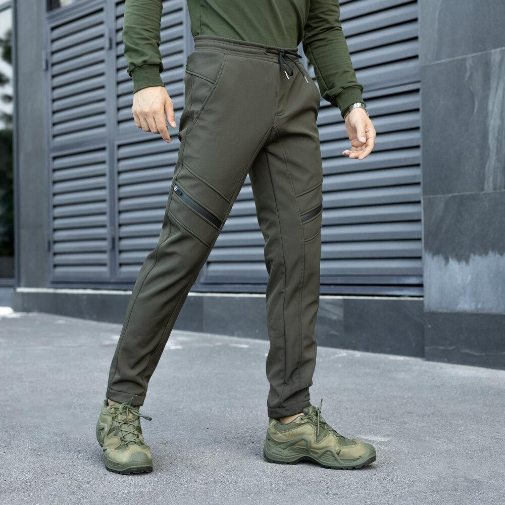 Штани карго чоловічі зимові з кишенями хакі Pobedov San Andreas Київ - фото 5