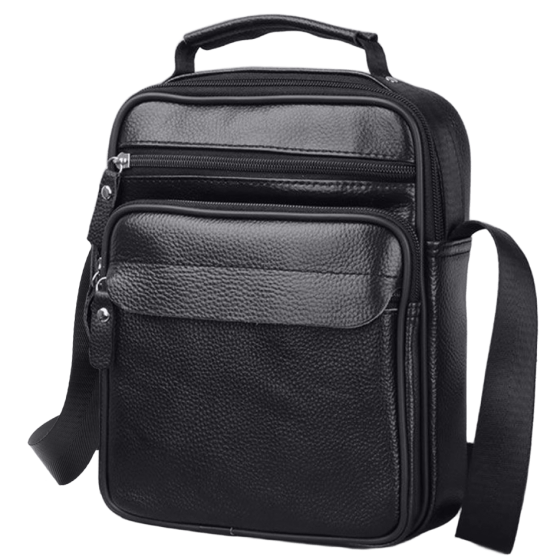 Мужская кожаная сумка из натуральной кожи Черный мессенджер Bexhill Киев
