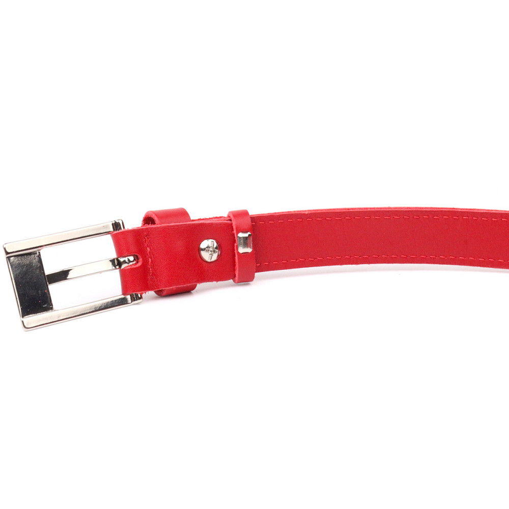 Качественный женский ремень из натуральной кожи Grande Pelle 21446 Красный Киев - изображение 6