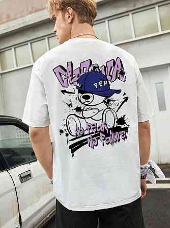 Футболка мужская с принтом  42 Белая 2664090094 Днепр