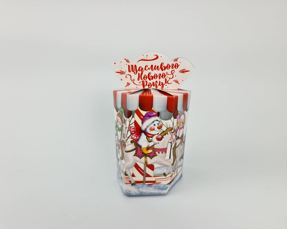 Новорічна коробка для цукерок No211 (700 г) Карусель (25 шт.) Харків - фото 3