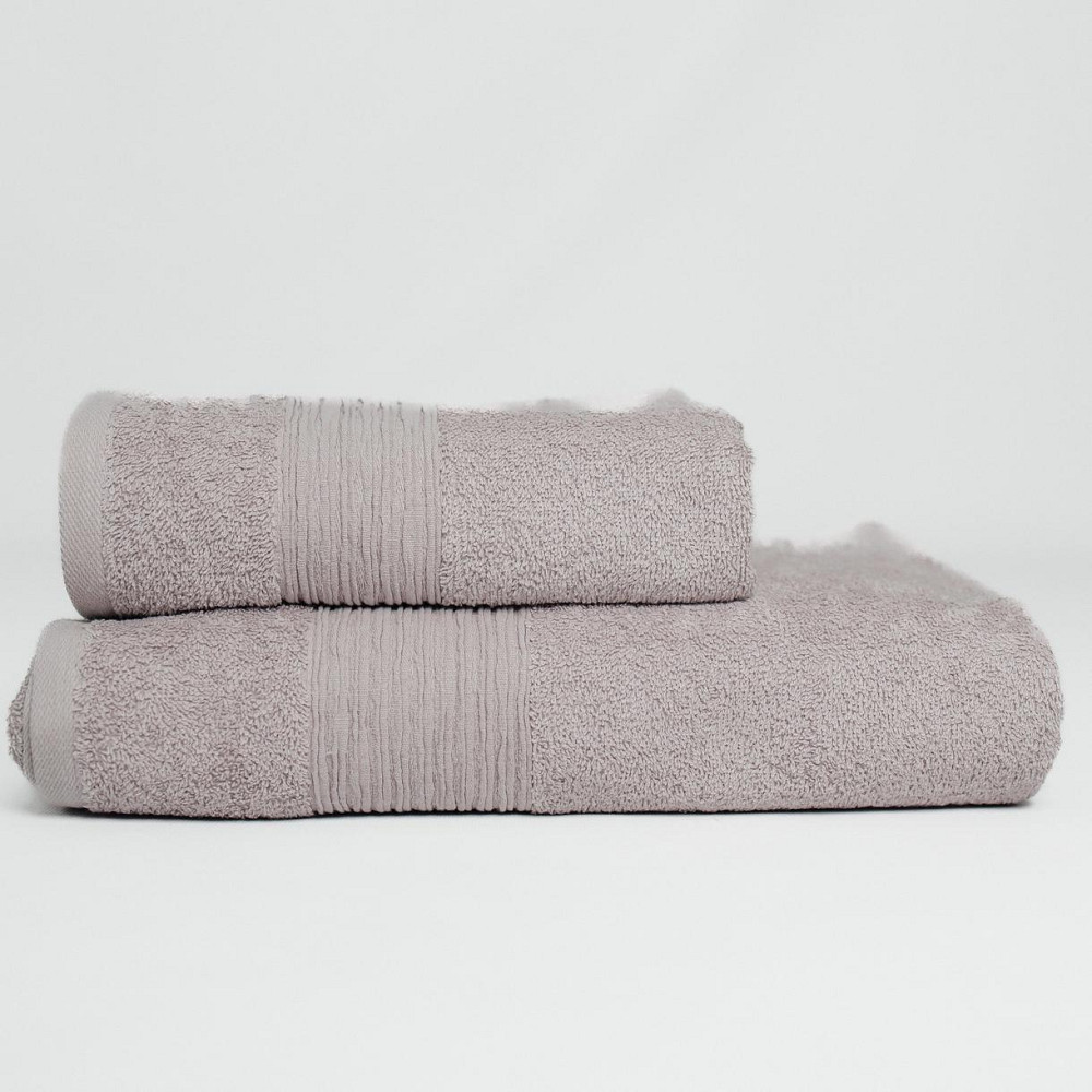 Набір Махрових рушників , Махра,Світло-Сірий, 50/90 та 70/140 Київ - фото 1