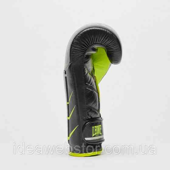 Боксерские перчатки Leone Revo Performance Fluo из натуральной кожи для тренировок Киев