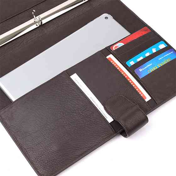 Органайзер із зернистої натуральної шкіри Коричневий (Tony Perotti) Київ