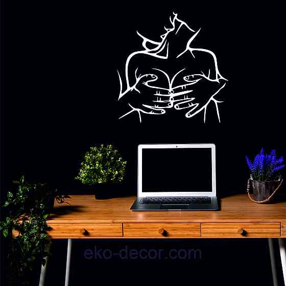 Декоративное настенное Панно «По взрослому 18+», Декор на стену 70*70 см, Белый Киев