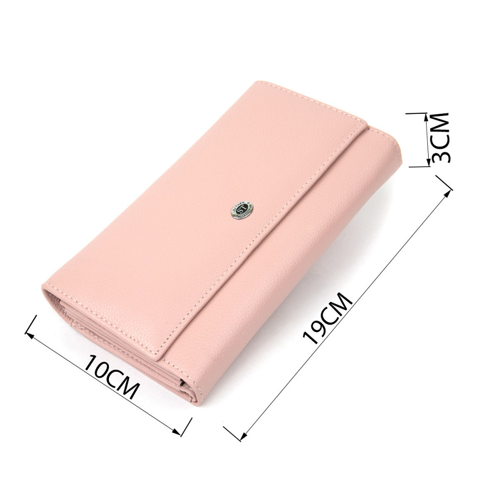 Вместительный женский кошелек ST Leather 19390 Розовый Киев - изображение 4