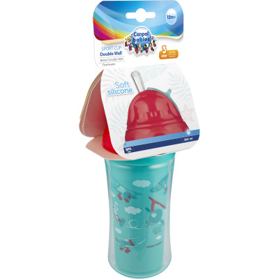 Поїльник-непроливайка Canpol babies Літак подвійна стінка із силіконовою трубочкою 260 мл (74/052) Вінниця - фото 3