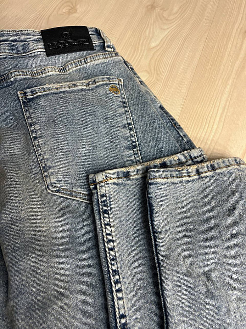 Джинси жіночі SESSANTA 16483 МОМ jeans relax стрейчеві комфорт великі розміри блакитні, блакитний, 33, 33, 89 см, 119 см Київ - фото 16