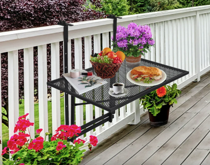 Підвісний столик Costway Mesa балконний чорний Киев - изображение 3