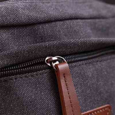 Сумка Vintage Для чоловіків на два відділення з текстилю Чорна (22233) Вінниця