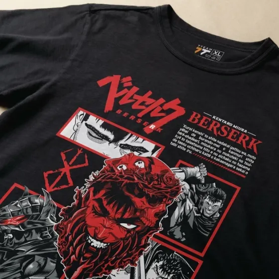 Футболка для подростка мальчика с принтом Берсерк Gut140 2 Размер 160 Anime10925 Днепр