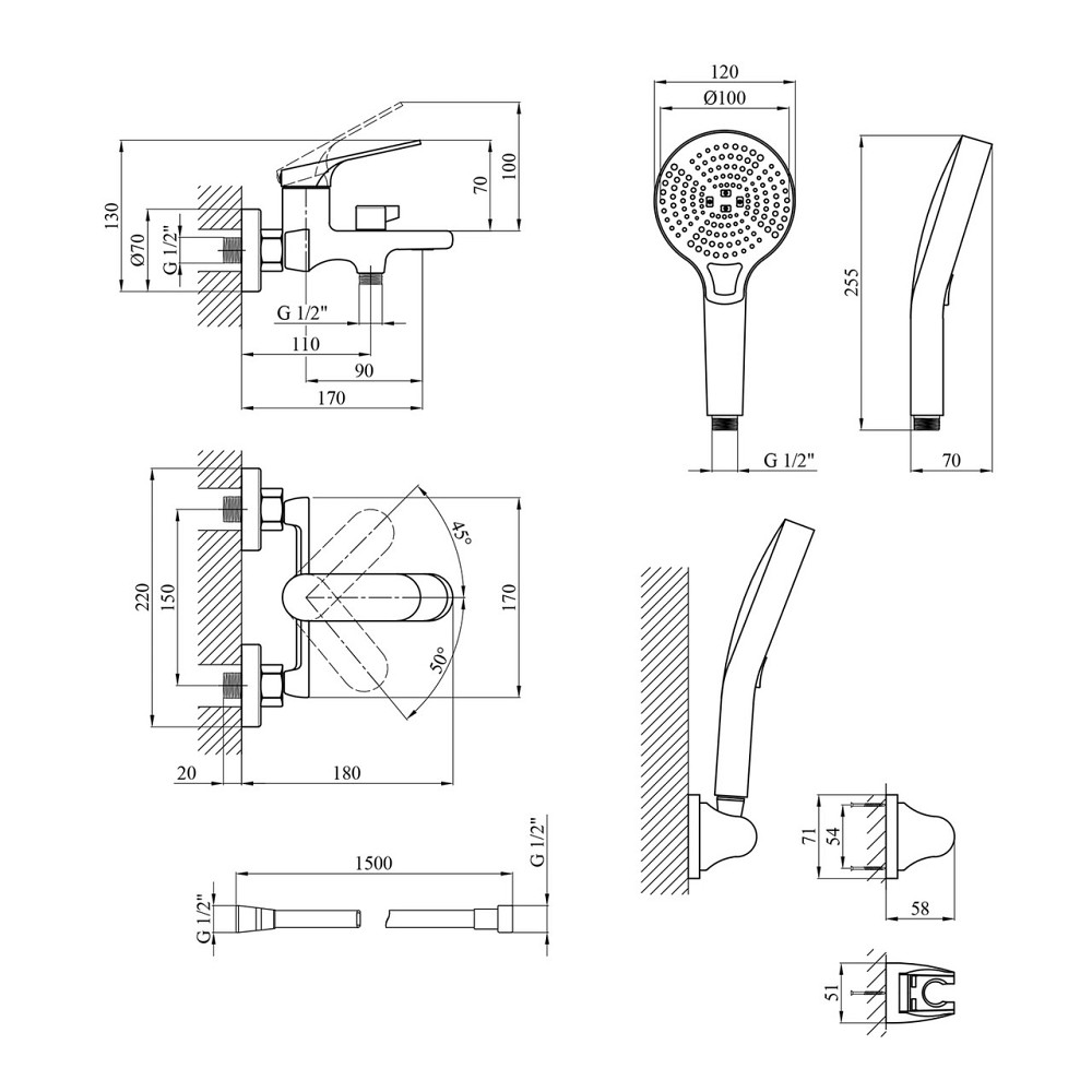 Набор смесителей Kroner Linz-GRN060 + смеситель Linz-GRN010 Киев - изображение 3