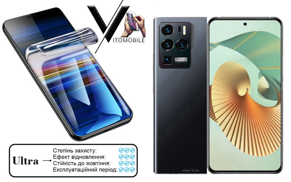 Поліуретанова плівка Ultra для ZTE Axon 30 Ultra 5G – мінімальна товщина, максимальний захист! Київ - фото 1