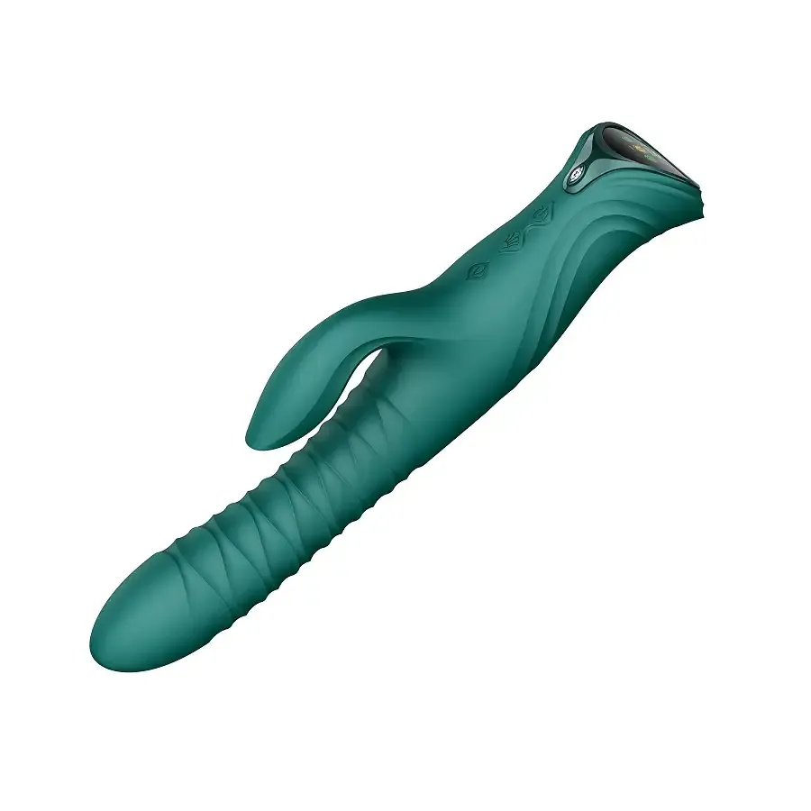 Пульсатор-кролик з вібрацією Zalo Mose 2 Turquoise Green Львів - фото 8