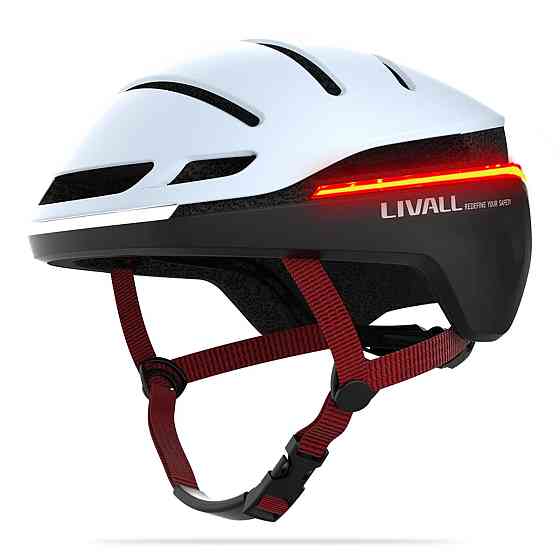 Захисний шолом Livall EVO21 (L) Snow (58-62см), передній та задній ліхтар поворотів та стопів, додаток, Bluetooth, пульт BR80 (LIV-LEVO21-4342) Київ